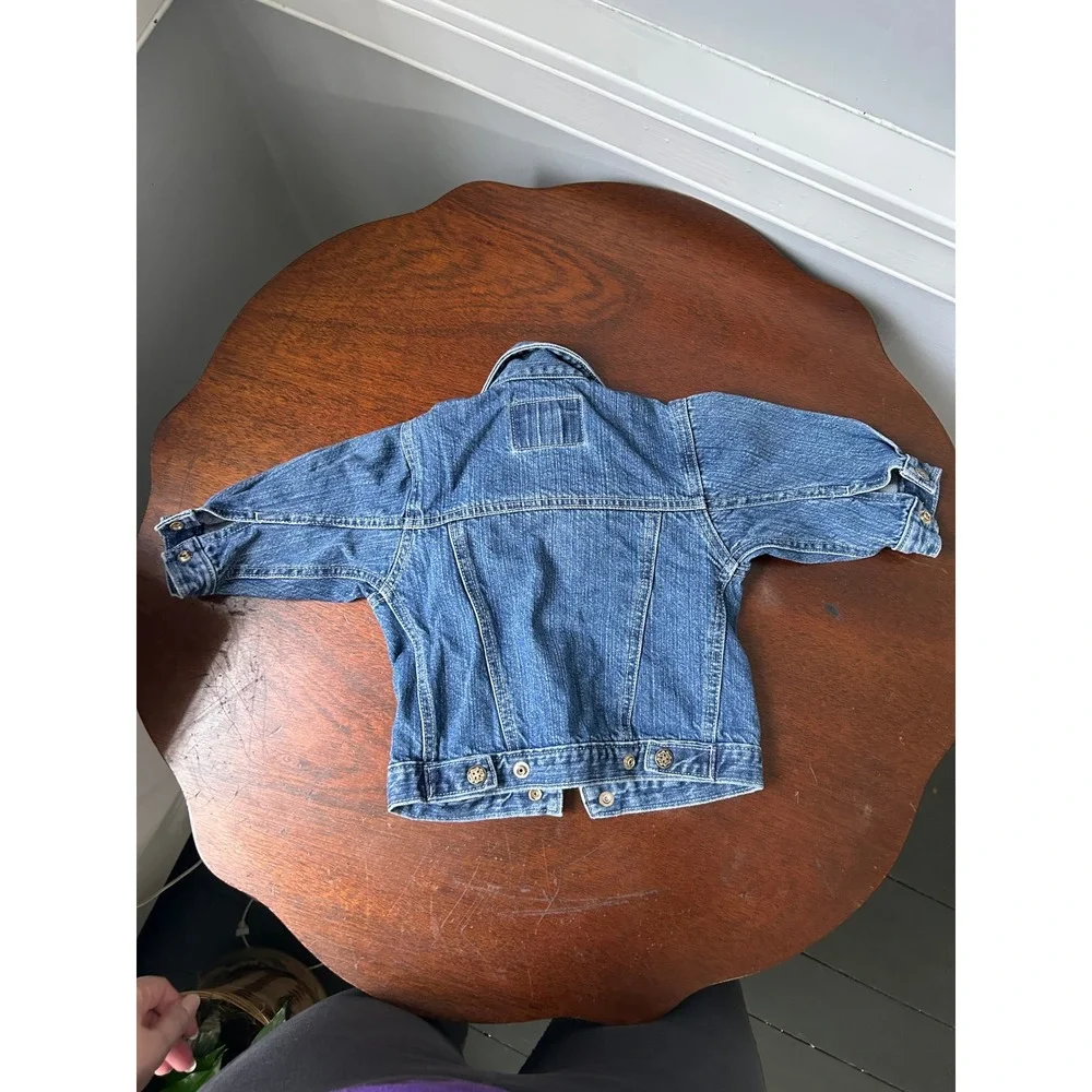 OshKosh Bgosh Kids Blue Denim Trucker Jacket 12 Months Medium Wash Cotton Snap